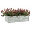 vidaXL Garden Raised Bed 63"x31.5"x17.7" Galvanized Steel Silver - 3 of 4