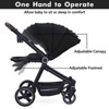2-in-1 Infant Stroller Reversible Seat, Bassinet, Convenient Infant Stroller with One-Hand Fold with Recliner and Oversized Canopy - 4 of 4