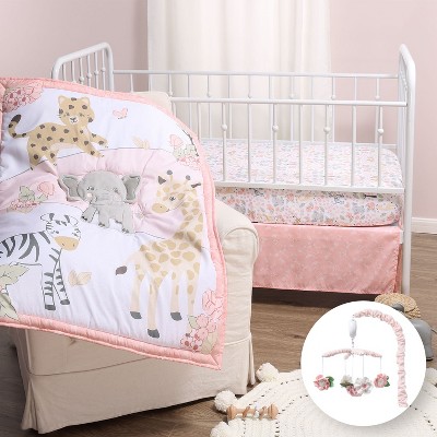 The Peanutshell Wildest Dreams Crib Bedding Set and Mobile - 4 Piece Set