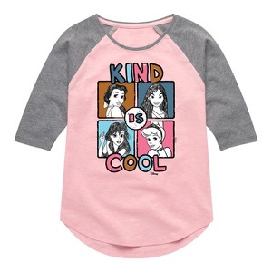 Girls' - Disney - Kind Is Cool Shirt Tail Raglan Graphic T-shirt - 1 of 3