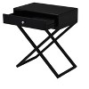NicBex Modern Nightstand with X-Shaped Metal Legs Minimalist Bedside Table with Single Drawer End Table for Bedroom, Living Room - 4 of 4
