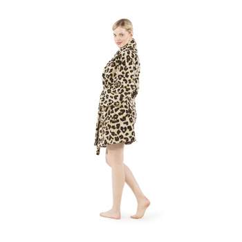 S/M Women's Bathrobe Leopard - Linum Home textiles
