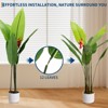 4FT Artificial Tropical Plant in Pot, PEVA Leaf Fake Tree with Realistic Green Foliage for Indoor Outdoor Home Office Decor - 4 of 4