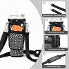 BABYYER Water Bottle Carrier Bag with Phone Pocket for 40/30 oz Tumbler with Card Holder (Black) - 2 of 4