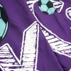 52"x60" Girls Soccer Kick Faux Shearling Kids' Throw Purple - Lush Décor: Lightweight Sports Blanket, Machine Washable - 2 of 4