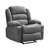 GustoWave King Size Manual Rocker Recliner Chair, Rocking Lounge Sofa, Comfy Overstuffed Recliner with Side Pockets Cup Holders - 3 of 4