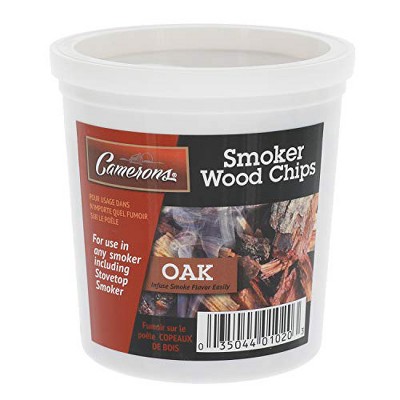 Camerons Smoking Chips- (Oak) Kiln Dried, 100 Percent Natural Extra Fine Wood Smoker Sawdust Shavings - 1 Pint Barbecue Chips (0.473176 L)