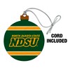 North Dakota State NDSU Stripes Wood Christmas Tree Holiday Ornament - 2 of 4