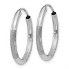 Black Bow Jewelry 2mm, 14k White Gold, Diamond-cut Endless Hoops, 20mm (3/4 Inch) - 2 of 4