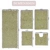 Home Weavers Bell Flower Collection 100% Cotton Tufted Bathroom Rug Set, Non-Slip Latex Bath Rug Set - 3 of 4