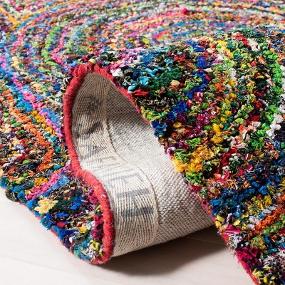 Handmade Nantucket Blue Cotton Tufted Area Rug - 6' x 9'