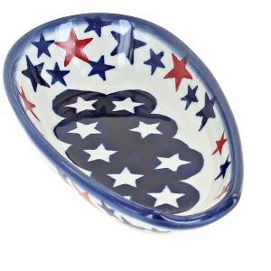 Blue Rose Polish Pottery A95 Andy Small Spoon Rest - 1 of 1