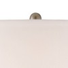 360 Lighting Simon Modern Table Lamps Set of 2 with Square Risers 27" Tall Brushed Nickel USB Charging Port White Shade for Bedroom Living Room Desk - 2 of 4