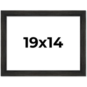 PosterPalooza | 19x14 Wide Barnwood Picture Frame, UV Acrylic, 6 Finishes - Grey, Brown, White, and Black - 1 of 4