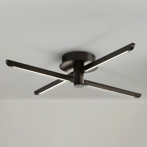 Urban Ambiance Luxury Cosmopolitan Indoor Ceiling Light,  4-3/8''H x 25"W x 25''D,  Matte Black Finish, UHP4821 - 1 of 4