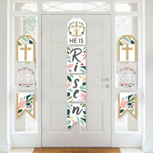 Big Dot of Happiness Religious Easter - Hanging Vertical Paper Door Banners - Christian Holiday Party Wall Decoration Kit - Indoor Door Decor - 1 of 4