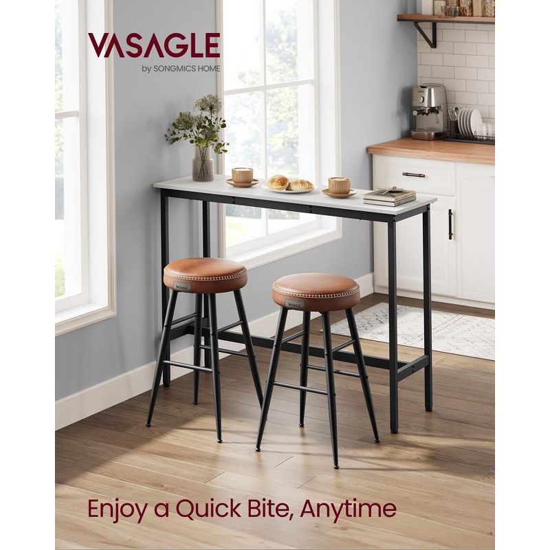 VASAGLE, Narrow Long Bar, Kitchen Dining, High Pub Table, Sturdy Metal Frame, Industrial Design, 15.7 x 47.2 x 35.4 Inches, 3 of 8