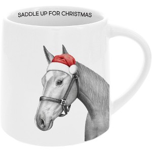 Pavilion Gift Company - Christmas Saddle - 17 oz Mug - Drinkware - 1 of 4