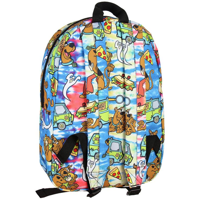 Scooby Doo Themed Allover Design Tie Dye School Travel Laptop Backpack Multicoloured, 2 of 4