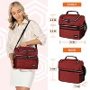 OPUX Double Decker Lunch Box Men Women, Insulated Leakproof Cooler Bag Adult Work, Dual Compartment Pail Tote Boys Girls Kids - 3 of 4