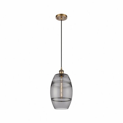 Vaz - 1 Light Cord Hung Mini Pendant In Industrial Style-9.88 Inches Tall and 8 Inches Wide