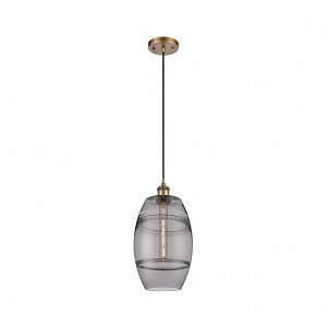 Vaz - 1 Light Cord Hung Mini Pendant In Industrial Style-9.88 Inches Tall and 8 Inches Wide - 1 of 1