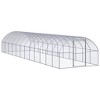 vidaXL Outdoor Chicken Coop, Large 9.8'x39.4'x6.6', Galvanized Steel Construction, Easy to Clean, Spacious Poultry Cage with Wire Mesh for Supervision - 2 of 4