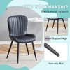 Kumasinova 20.3"H Shell-Shaped Ergonomics Dining Chairs Set of 4,Modern Minimalist PU Leather Kitchen Side Chairs for Dining Room - 2 of 4