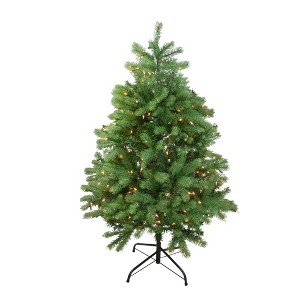 Northlight Real Touch™️ Pre-Lit Full Noble Fir Artificial Christmas Tree - 4' - Clear Lights - 1 of 4