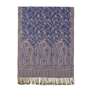 Anna-Kaci Women's Jacquard Paisley Shawl Scarf with Elegant Fringe Hem 71×27.5 Inches - 1 of 3