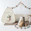 3 Sprouts Kids Recycled Fabric 3-in-1 Play Tent & Tunnel Set - Gingham Beige - 4 of 4
