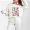 Simply Sage Market Boho Teacher Book Floral Lightweight Garment Dyed Sweatshirt - 2 of 4