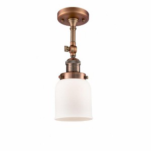 Bell - 1 Light Semi-Flush Mount In Industrial Style-13.5 Inches Tall and 5 Inches Wide - 1 of 1