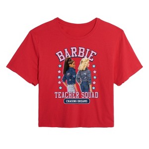 Women's - Barbie - Teacher Squad Cropped Graphic T-Shirt - 1 of 4