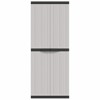 vidaXL Outdoor Storage Cabinet Gray and Black 25.6"x14.6"x65" PP - 4 of 4