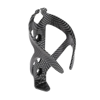 Unique Bargains Universal Bike Bottle Cup Holder Black Carbon Fiber