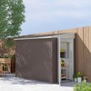 Outsunny Steel Garden Storage Shed, Lean to Shed Outdoor Metal Tool House with Lockable Door & Air Vents for Backyard Patio Lawn, White - 3 of 4