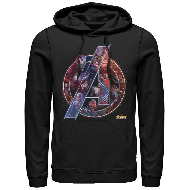 Men's Marvel Avengers: Infinity War Logo Pull Over Hoodie, 1 of 5