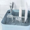 OU Kitchen Sink Organizer 3pc Set, Dish Drying Rack, Cutlery Drainer & Soap Dispenser Caddy with Sponge Holder, Countertop Dish Drainer & Strainer - 4 of 4