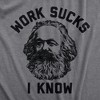 Mens Work Sucks I Know T Shirt Funny Karl Marx Working Joke Parody Lyrics Tee For Guys - Crazy Dog Men's T Shirt - 2 of 4