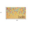 HomeRoots 17" X 29" Natural Blue and Yellow Coir Heart Outdoor Valentine's Day Door Mat - 3 of 3