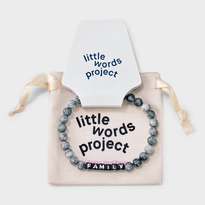 Little Words Project Men's Family Beaded Bracelet - Gray