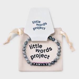 Little Words Project Men's Family Beaded Bracelet - Gray - 1 of 3