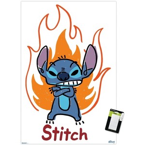 Trends International Disney Lilo & Stitch (2002) - Fire & Attitude Unframed Wall Poster Prints - 1 of 4