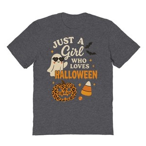 Rerun Island Men Just A Girl Who Lives Halloween Elements Short Sleeve Graphic Cotton T-Shirt - 1 of 4
