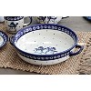 Blue Rose Polish Pottery 1455 Zaklady Round Casserole with Handles - 3 of 3