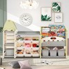 Gulches 43 Inches Tall HDPE 5 Shelf Kids Bookshelf Toy Storage Organizer with 17 Bins for Nursery - 2 of 4