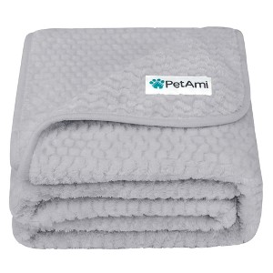 PetAmi Waterproof Dog Blanket, Leakproof Fleece Throw for Pet Cat Puppy Kitten, Reversible Washable Soft Plush Cover - 1 of 4