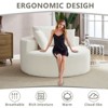ChicFurnit Round Sofa Circle Bed Sectional Sofa Memory Foam Cloud Couch with 3 Pillow Sofa Couches for Living Room, 55.91"*55.51"*24.8" - 2 of 4