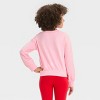 Girls' French Terry Valentine's Day Floral Hearts Pullover Sweatshirt - Cat  & Jack™ Pink : Target